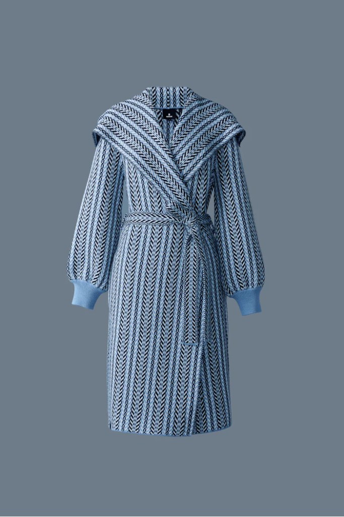 EFFIE-CK Long Jacquard chain-knit cardigan